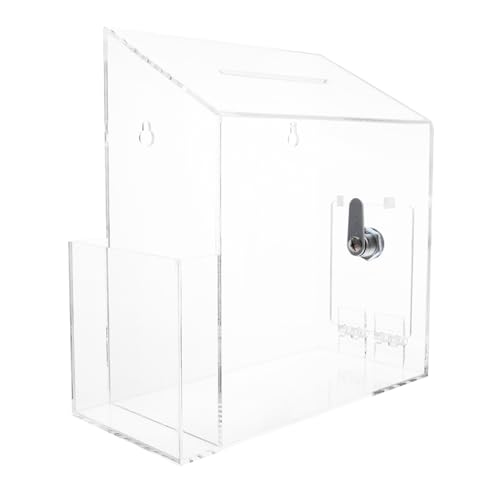 OFFSCH Wahlurne aus Acryl Handelskarteninhaber Spendenboxen für Geld Spende Dose Transparent OFFSCH Wahlurne aus Acryl Handelskarteninhaber Spendenboxen für Geld Spende Dose Transparent von OFFSCH