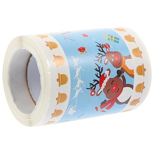 OFFSCH Weihnachtlicher Border Sticker Cartoon Verschleißfestes Dekorationspapier für Klassenzimmerwände Festival Rahmenaufkleber für Tafel Fenster Pinnwand von OFFSCH
