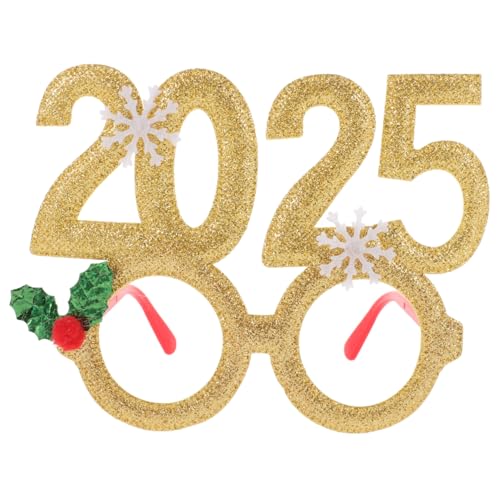 OFFSCH Weihnachtsdekorationen Weihnachten Partybrillen der Klasse 2025 glitzernde weihnachtsbrille Vorabend für gläser lustige brille Weihnachtsbrille prop Kunststoffe und Harze Golden OFFSCH Weihnachtsdekorationen Weihnachten Partybrillen der Klasse 2025 glitzernde weihnachtsbrille Vorabend für gläser lustige brille Weihnachtsbrille prop Kunststoffe und Harze Golden von OFFSCH