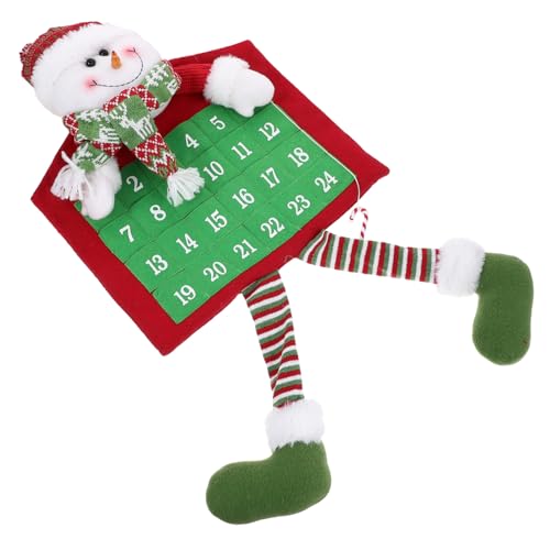 OFFSCH Weihnachtskalender Schneemann Hängend Strickstoff Adventskalender Tür Wanddekoration Festliche Weihnachtsdeko für Zuhause und Familien von OFFSCH