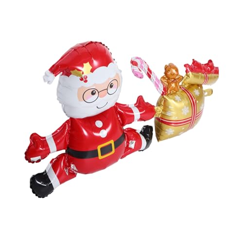 OFFSCH Weihnachtsmann Ballon Folienballons Dekoration Weihnachts Cartoon Mit Selbstaufblasbarer Party Für Fröhliche Schneezahl Erwachsene Feiertage Aufblasbar Neuheitsballon von OFFSCH
