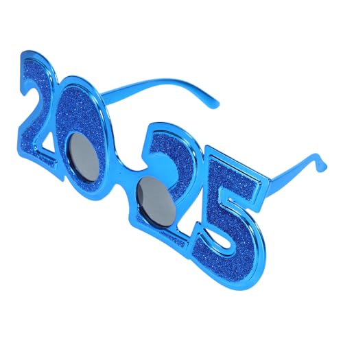 OFFSCH Year Party Eyeglasses Prop Gerade Brille mit Linse Lustige Foto Requisite Leichte Auffällige Partybrille für Silvester Feier und Gruppenfoto von OFFSCH
