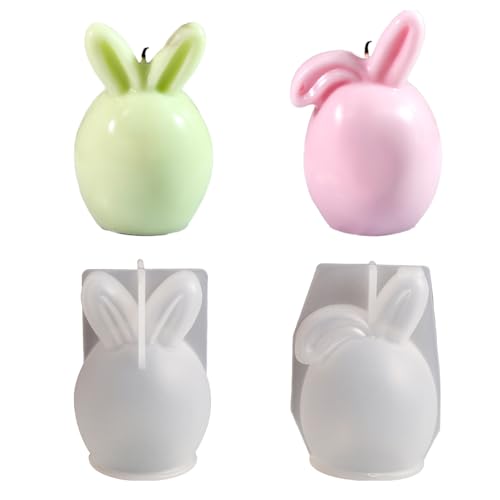 2 Stück Ostern Kaninchen Silikonformen Gießformen, Hase 3D Silikonformen Gießformen Ostern Hase für Gips, Sojawachs Kerzen, Handwerk 2 Stück Ostern Kaninchen Silikonformen Gießformen, Hase 3D Silikonformen Gießformen Ostern Hase für Gips, Sojawachs Kerzen, Handwerk von OFGAOO