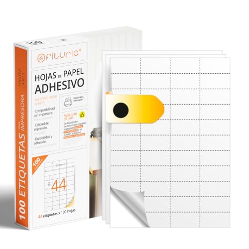 A4-Bögen mit weißen selbstklebenden Etiketten, Erstellen Sie Ihre eigenen individuellen, Sicherer selbstklebender A4-Papier, Selbstklebendes Etikett zum Bedrucken - Ofituria (44 pro Blatt, 100 Bögen) A4-Bögen mit weißen selbstklebenden Etiketten, Erstellen Sie Ihre eigenen individuellen, Sicherer selbstklebender A4-Papier, Selbstklebendes Etikett zum Bedrucken - Ofituria (44 pro Blatt, 100 Bögen) von OFITURIA
