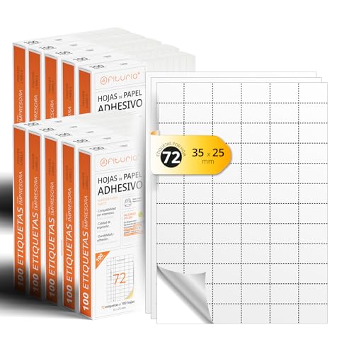 A4-Bögen mit weißen selbstklebenden Etiketten, Erstellen Sie Ihre eigenen individuellen, Sicherer selbstklebender A4-Papier, Selbstklebendes Etikett zum Bedrucken - Ofituria (72 pro Blatt, 2000 Bögen) A4-Bögen mit weißen selbstklebenden Etiketten, Erstellen Sie Ihre eigenen individuellen, Sicherer selbstklebender A4-Papier, Selbstklebendes Etikett zum Bedrucken - Ofituria (72 pro Blatt, 2000 Bögen) von OFITURIA