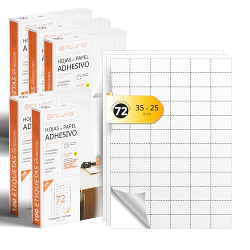 A4-Bögen mit weißen selbstklebenden Etiketten, Erstellen Sie Ihre eigenen individuellen, Sicherer selbstklebender A4-Papier, Selbstklebendes Etikett zum Bedrucken - Ofituria (72 pro Blatt, 500 Bögen) A4-Bögen mit weißen selbstklebenden Etiketten, Erstellen Sie Ihre eigenen individuellen, Sicherer selbstklebender A4-Papier, Selbstklebendes Etikett zum Bedrucken - Ofituria (72 pro Blatt, 500 Bögen) von OFITURIA