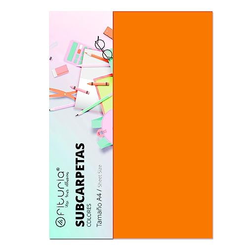 Pack de 50 Subcarpetas Resistentes Tamaño A4 Color Naranja 180g von OFITURIA
