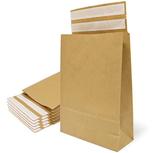 Briefumschläge aus Kraftpapier mit doppeltem Silikonstreifen für Versand und Verpackung, Papiertüten zum Versenden von Kleidung, Accessoires, Dekoration oder Geschenke (300 x 430 x 120 + 100 mm, 50 Umschläge) von OFITURIA