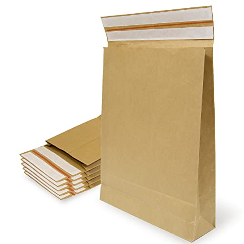 Briefumschläge aus Kraftpapier mit doppeltem Silikonstreifen für Versand und Verpackung, Papiertüten zum Versenden von Kleidung, Accessoires, Dekoration oder Geschenke (400 x 500 x 100 + 100 mm, 100 Umschläge) von OFITURIA