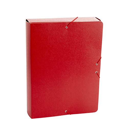 Carpeta Proyecto Gofrado Resistente con Gomas Elasticas Grosor 7cm Color Rojo von OFITURIA