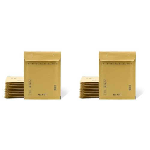 Gepolsterte Umschläge aus Polyethylen-Innenpolster, Farbe Braun, Versandtaschen mit Kapazität für Dokumente mit einer maximalen Fläche (5 Polsterumschläge, 150x220 mm) (Packung mit 2) von OFITURIA