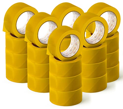 OFITURIA Klebeband, Farbe Gelb, Klebeband zum Verpacken und Organisieren Ihrer Kartons und Sendungen, Siegel in verschiedenen leuchtenden Farben 66 m x 48 mm (24 Einheit - Gelb) von OFITURIA