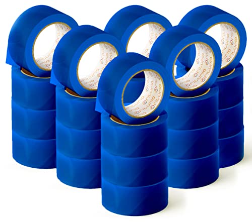 OFITURIA Klebeband, blaue Farbe, Klebeband zum Verpacken und Organisieren Ihrer Kartons und Sendungen, Siegel in verschiedenen leuchtenden Farben 66 m x 48 mm (24 Einheit - Blau) von OFITURIA