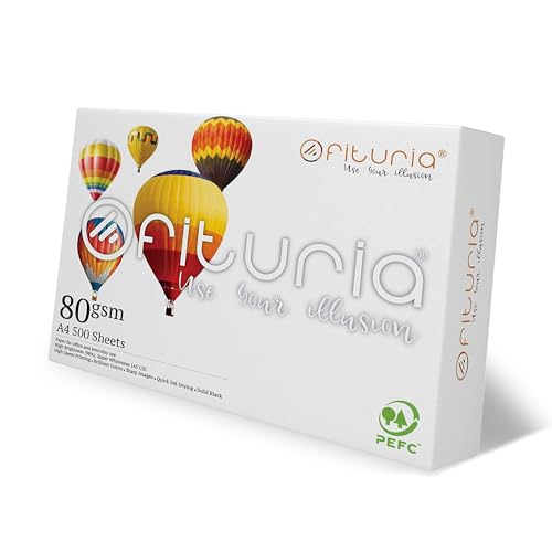 OFITURIA Mehrzweckpapier für Drucker, A4, 80 g/m². (500 Hojas - 1 Paquete) von OFITURIA