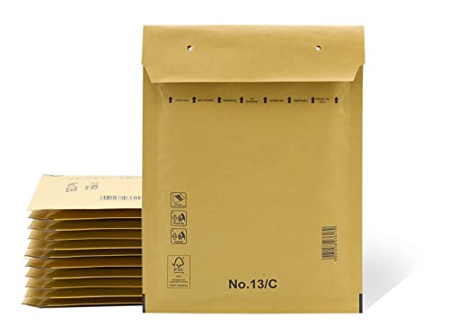 Gepolsterte Umschläge aus Polyethylen-Innenpolster, Farbe Braun, Versandtaschen mit Kapazität für Dokumente mit einer maximalen Fläche (5 Polsterumschläge, 150x220 mm) von OFITURIA