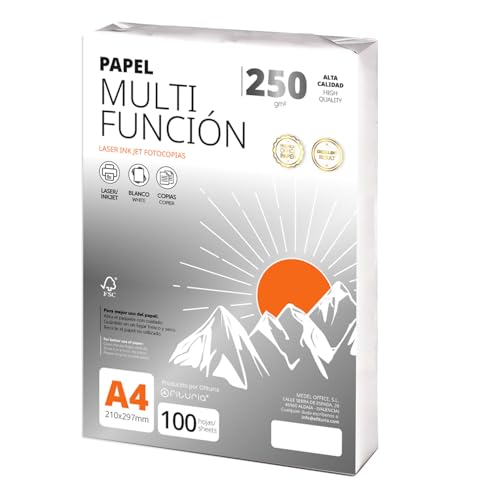 Ofituria Kopierpapier, DIN A4, 250 g/m2, 100 Blatt, Mehrzweckpapier für Laser- und Tintenstrahldrucker, Kopierer, Bürobedarf, Schulbedarf, Packung zu 100 Blatt, 250 g Ofituria Kopierpapier, DIN A4, 250 g/m2, 100 Blatt, Mehrzweckpapier für Laser- und Tintenstrahldrucker, Kopierer, Bürobedarf, Schulbedarf, Packung zu 100 Blatt, 250 g von OFITURIA