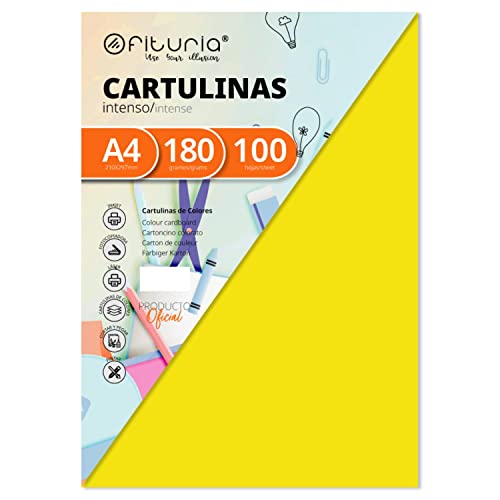 Pack 100 Cartulinas Color Amarillo FuerteTamaño A4 180g Pack 100 Cartulinas Color Amarillo FuerteTamaño A4 180g von OFITURIA