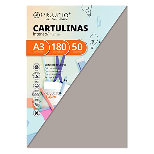 Pack 50 Cartulinas Color Gris Tamaño A3 180g Pack 50 Cartulinas Color Gris Tamaño A3 180g von OFITURIA