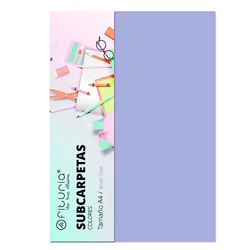 Pack de 50 Subcarpetas Resistentes Tamaño A4 Color Violeta 180g von OFITURIA