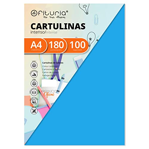 Pack 100 Cartulinas Color Azul Turquesa Tamaño A4 180g Pack 100 Cartulinas Color Azul Turquesa Tamaño A4 180g von OFITURIA