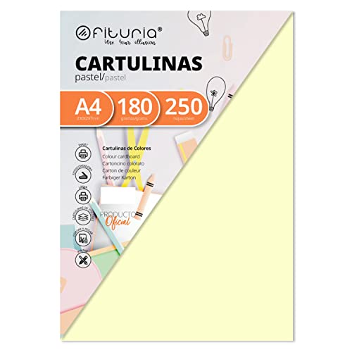 Pack 250 Cartulinas Color Marfil Tamaño A4 180g von OFITURIA