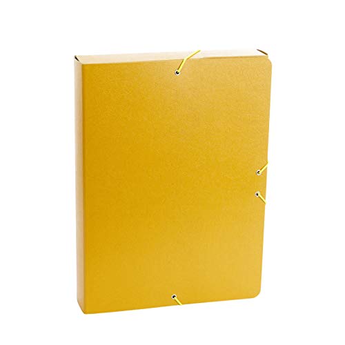 Carpeta Proyecto Gofrado Resistente con Gomas Elasticas Grosor 5cm Color Amarillo von OFITURIA