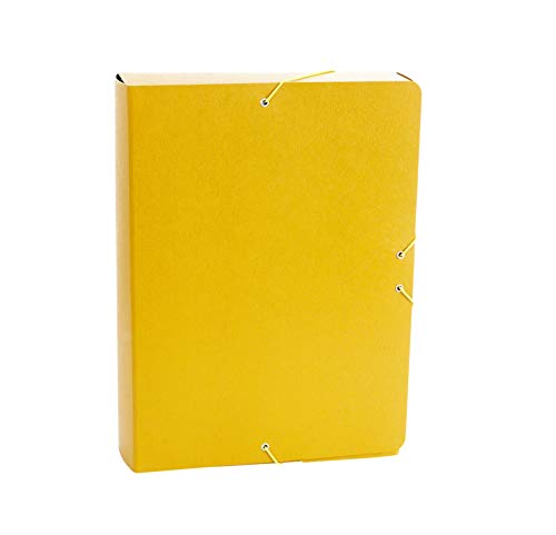 Carpeta Proyecto Gofrado Resistente con Gomas Elasticas Grosor 7cm Color Amarillo von OFITURIA