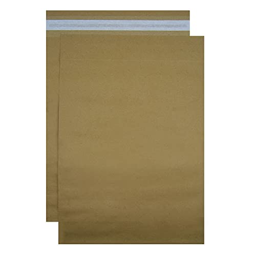 Versandtaschen aus Kraftpapier, Optik, blickdicht, mit Selbstverschluss, leicht haftend und robust, große braune Umschläge, verschiedene Größen (10, 300 x 360 x 100) von OFITURIA