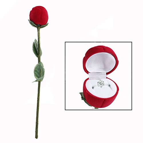 OFKPO 1 Stück Rosen Blume Ringe Schmuckschatulle,Ringschachtel für Hochzeit Ringe/Valentinstag/Verlobungsring OFKPO 1 Stück Rosen Blume Ringe Schmuckschatulle,Ringschachtel für Hochzeit Ringe/Valentinstag/Verlobungsring von OFKPO