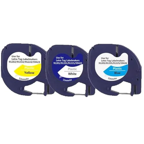 Kompatible Etikettenpatronenbandband für LT-100H-Drucker arbeiten mit 91201 91202 91204 91331 91221 59422 59423(Black On Red) von OFKSEWPA
