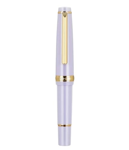OFWAX EF Füllfederhalter mit extra feiner Spitze, goldfarbener Clip, 0,38 mm, Mini-Kurzstil-Serie, 10,6 cm, süße Stifte (Lavendel, EF Feder) von OFWAX