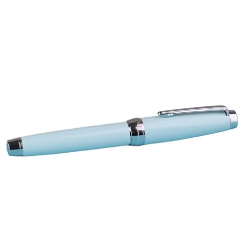 OFWAX Füllfederhalter, Metall-Lack, Iridium EF 0,38 mm/EF, gebogene Spitze, 0,6 mm, Schreibstift, Bürobedarf (Himmelblau, EF gebogene Spitze) von OFWAX