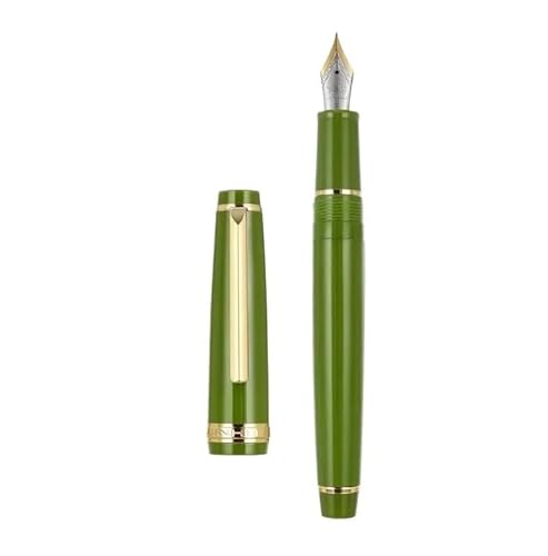 OFWAX Füllfederhalter, transparenter Kunststoff, Drehstift, beliebt, EF F, M, Schreibwaren, Schreibwaren (gemischte Farben, gebogen) von OFWAX