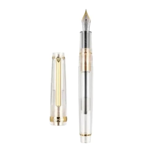 OFWAX Füllfederhalter, transparenter Kunststoff, Drehstift, beliebt, EF F, M, Schreibwaren, für Büro, Schule, Schreibwaren (Armeegrün, M) von OFWAX