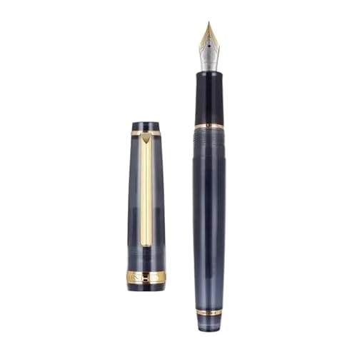 OFWAX Füllfederhalter, transparenter Kunststoff, Drehstift, beliebt, EF F, M, Schreibwaren, für Büro, Schule, Schreibwaren (Blau, F) von OFWAX