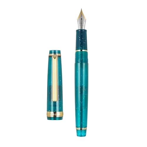 OFWAX Füllfederhalter, transparenter Kunststoff, Drehstift, beliebt, EF F, M, Schreibwaren, für Büro, Schule, Schreibwaren (Gelb, M) von OFWAX