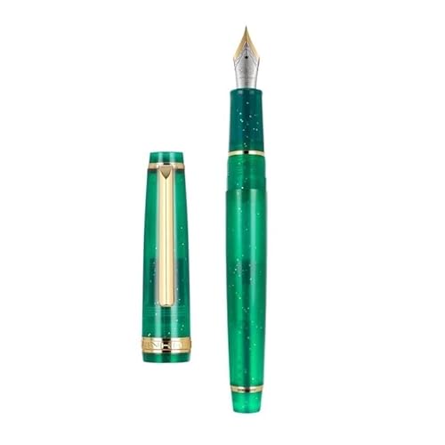 OFWAX Füllfederhalter, transparenter Kunststoff, Drehstift, beliebt, EF F, M, Schreibwaren, für Büro, Schule, Schreibwaren (Hellgrau, M) von OFWAX