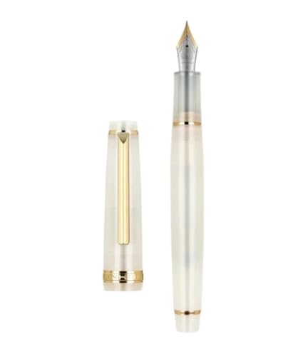 OFWAX Füllfederhalter, transparenter Kunststoff, Drehstift, beliebt, EF F, M, Schreibwaren, für Büro, Schule, Schreibwaren (Rot, M) von OFWAX