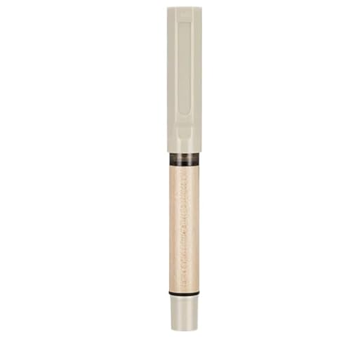 OFWAX Füllfederhalter aus Holz, für Studenten, F EF, Schreibwaren, Schule, Bürobedarf (Hellgrau, EF) von OFWAX