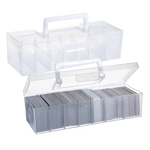 OGANAZI 2 Stück Spielkarten Karten Boxen Transparent Sammelkarten Organizer Plastik Aufbewahrungsbox Sortierbox mit 7 Fächern Kartenboxen für Kartenspiel, Kleinteile, Datenkabel, Bürobedarf, Perlen OGANAZI 2 Stück Spielkarten Karten Boxen Transparent Sammelkarten Organizer Plastik Aufbewahrungsbox Sortierbox mit 7 Fächern Kartenboxen für Kartenspiel, Kleinteile, Datenkabel, Bürobedarf, Perlen von OGANAZI
