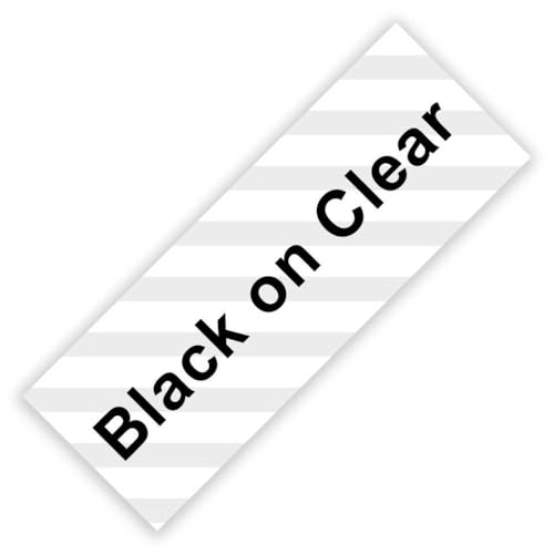 10pk SS36KW Labels 36mm kompatibel mit Etikettdruckermodellen ST36KW SC36RW SC36YW SC36BW für Kingjim LW-Z900FK LW-1000P-Drucker(10PK Black on Clear) von OGBtkLOrs
