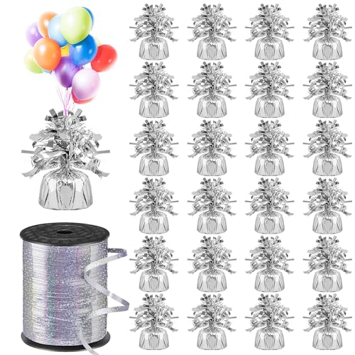 24 Stück metallische Ballongewichte, schwer, massiver Anker, Ballonhalter mit 1 Rolle Laserband, Folien-Tischdekoration, DIY-Dekoration für Hochzeit, Babyparty, Geburtstag, Party, Gastgeschenke 24 Stück metallische Ballongewichte, schwer, massiver Anker, Ballonhalter mit 1 Rolle Laserband, Folien-Tischdekoration, DIY-Dekoration für Hochzeit, Babyparty, Geburtstag, Party, Gastgeschenke von OGMBI