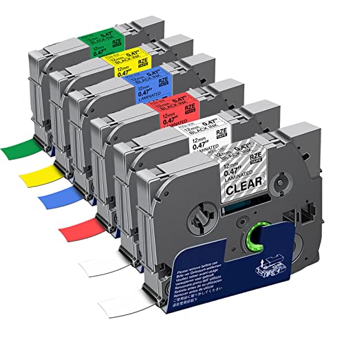 OGOUGUAN Kompatibel mit Brother TZe-131 TZe-231 TZe-431 TZe-531 TZe-631 TZe-731 Tz Band für Brother PT-H100LB PT-E100 D400 1250 H110 1000, Schwarz auf Weiß/Rot/Blau/Gelb/Grün OGOUGUAN Kompatibel mit Brother TZe-131 TZe-231 TZe-431 TZe-531 TZe-631 TZe-731 Tz Band für Brother PT-H100LB PT-E100 D400 1250 H110 1000, Schwarz auf Weiß/Rot/Blau/Gelb/Grün von OGOUGUAN
