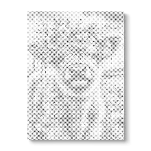 Cow with Flowers | Dot Painting | 80x100cm | Canvas only | One color dots | Komplettset | Diamond Painting & Painting by number alternative | Geschenk | Dotting Cow with Flowers | Dot Painting | 80x100cm | Canvas only | One color dots | Komplettset | Diamond Painting & Painting by number alternative | Geschenk | Dotting von OH MY DOTZ