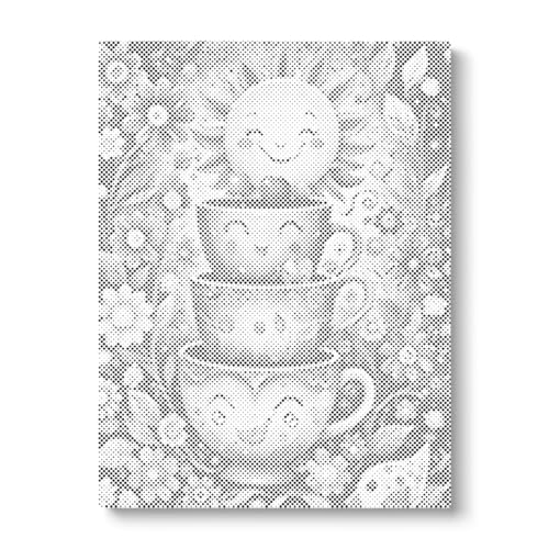 Happy Cups | Dot Painting | 40x50cm | Stretched on frame | One color dots | Komplettset | Diamond Painting & Painting by Number alternative | Geschenk | Dotting Happy Cups | Dot Painting | 40x50cm | Stretched on frame | One color dots | Komplettset | Diamond Painting & Painting by Number alternative | Geschenk | Dotting von OH MY DOTZ