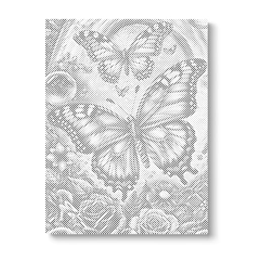 Schöne Schmetterlinge | Dot Painting | 80x100cm | Stretched On Frame | One color dots | Komplettset | Diamond Painting & Painting by Number alternative | Geschenk | Dotting Schöne Schmetterlinge | Dot Painting | 80x100cm | Stretched On Frame | One color dots | Komplettset | Diamond Painting & Painting by Number alternative | Geschenk | Dotting von OH MY DOTZ