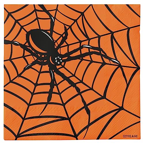 OH YEAH - 30 Servietten Halloween Spinne - 33 x 33 cm - doppellagige Servietten - Tischdekoration Halloween Kürbis - Geschirr Dekoration Halloween Kürbis - einfache Montage von PARTYLOSOPHY