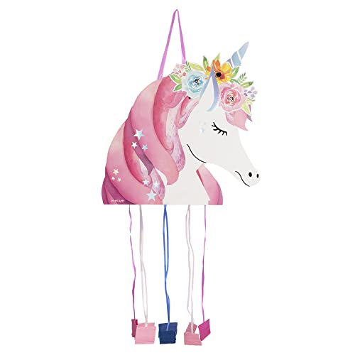 Große Einhorn-Geburtstags-Pinata 40,5 x 43 cm - Einhorn Dekoration Geburtstag, Geschirr Einhorn, Partydekoration Set, Einhorn-Party, Dekoration Geburtstag, Party Dekoration Geschirr. von OH YEAH