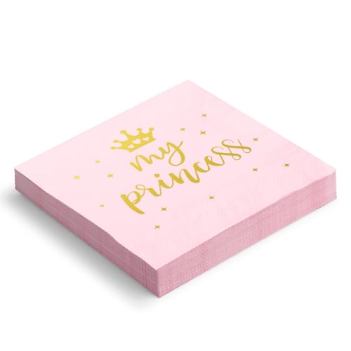 OH YEAH - 12 Servietten aus doppellagigem Papier Prinzessin - 33 x 33 cm - 12 Stück - Servietten Formen Geburtstag - Tischdekoration Kinderpartys - Doppellagiges Papier von OH YEAH