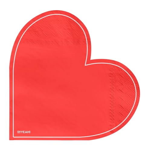OH YEAH - 20 Papierservietten, doppellagig, Herzform, rot, 33 x 33 cm, Tischdekoration, Valentinstag, Tisch für Verliebte, einzigartiges Design OH YEAH - 20 Papierservietten, doppellagig, Herzform, rot, 33 x 33 cm, Tischdekoration, Valentinstag, Tisch für Verliebte, einzigartiges Design von OH YEAH